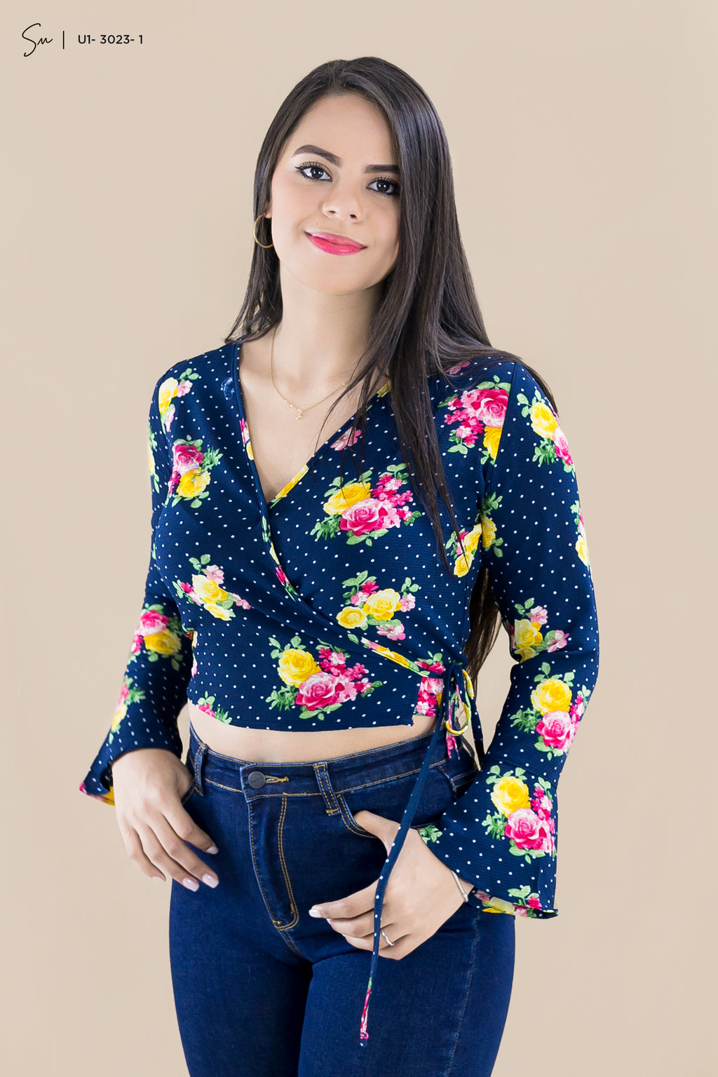 Blusa Casual Manga Larga U1-3023-1