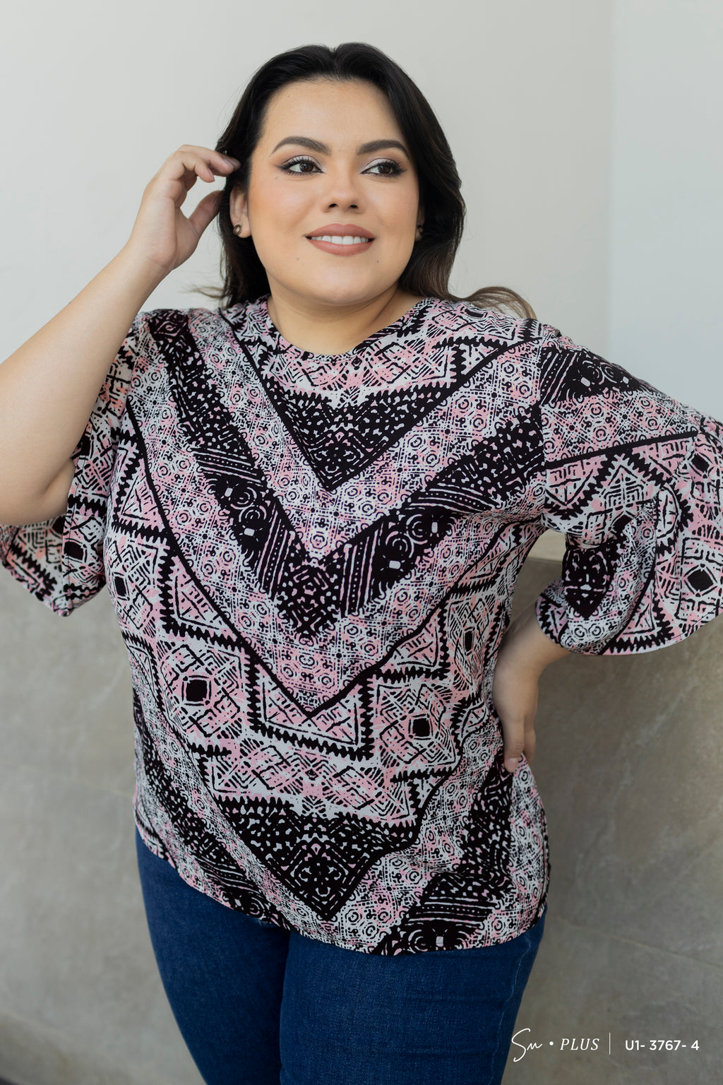 Blusa Plus Size U1-3767-4