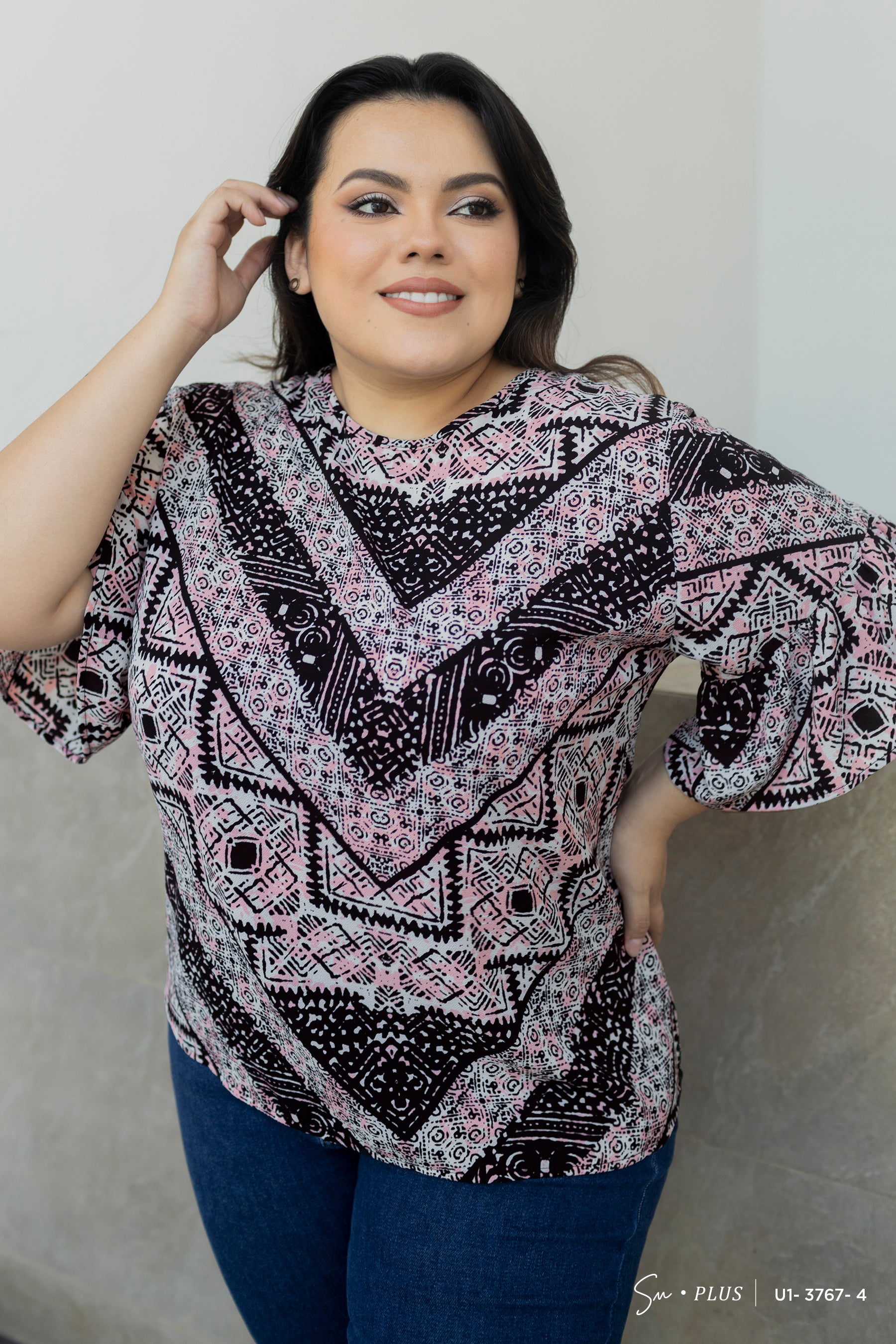 Blusa Plus Size U1-3767-4