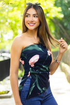 Top Strapless Floral U1-4912