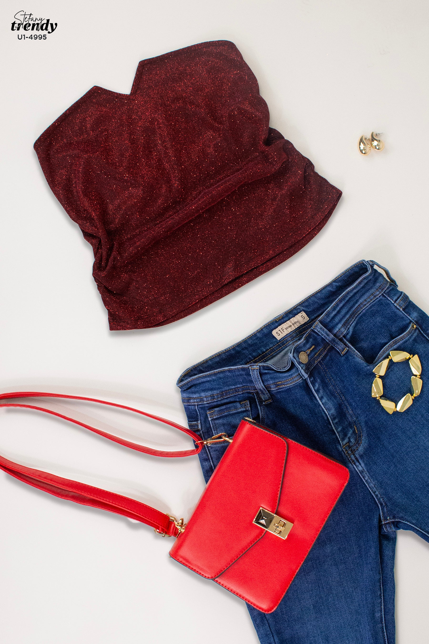 Top Strapless de Brillo U1-4995