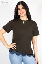 Camiseta oversize de encaje U1-5308