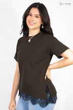 Camiseta oversize de encaje U1-5308