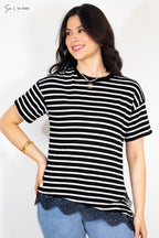 Camiseta oversize de encaje U1-5309