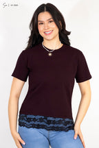 Camiseta oversize de encaje U1-5320