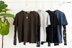 Camiseta Básica con Mangas de Encaje U1-5356