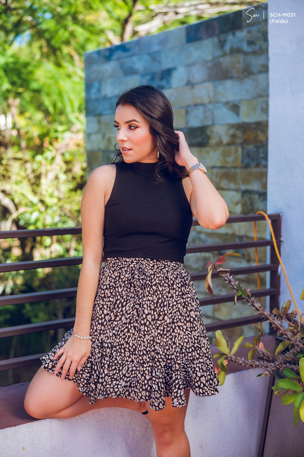 Falda animal print SCH-M031