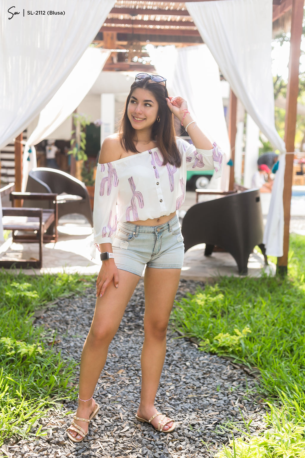 Blusa off shoulder Stefany SL-2112