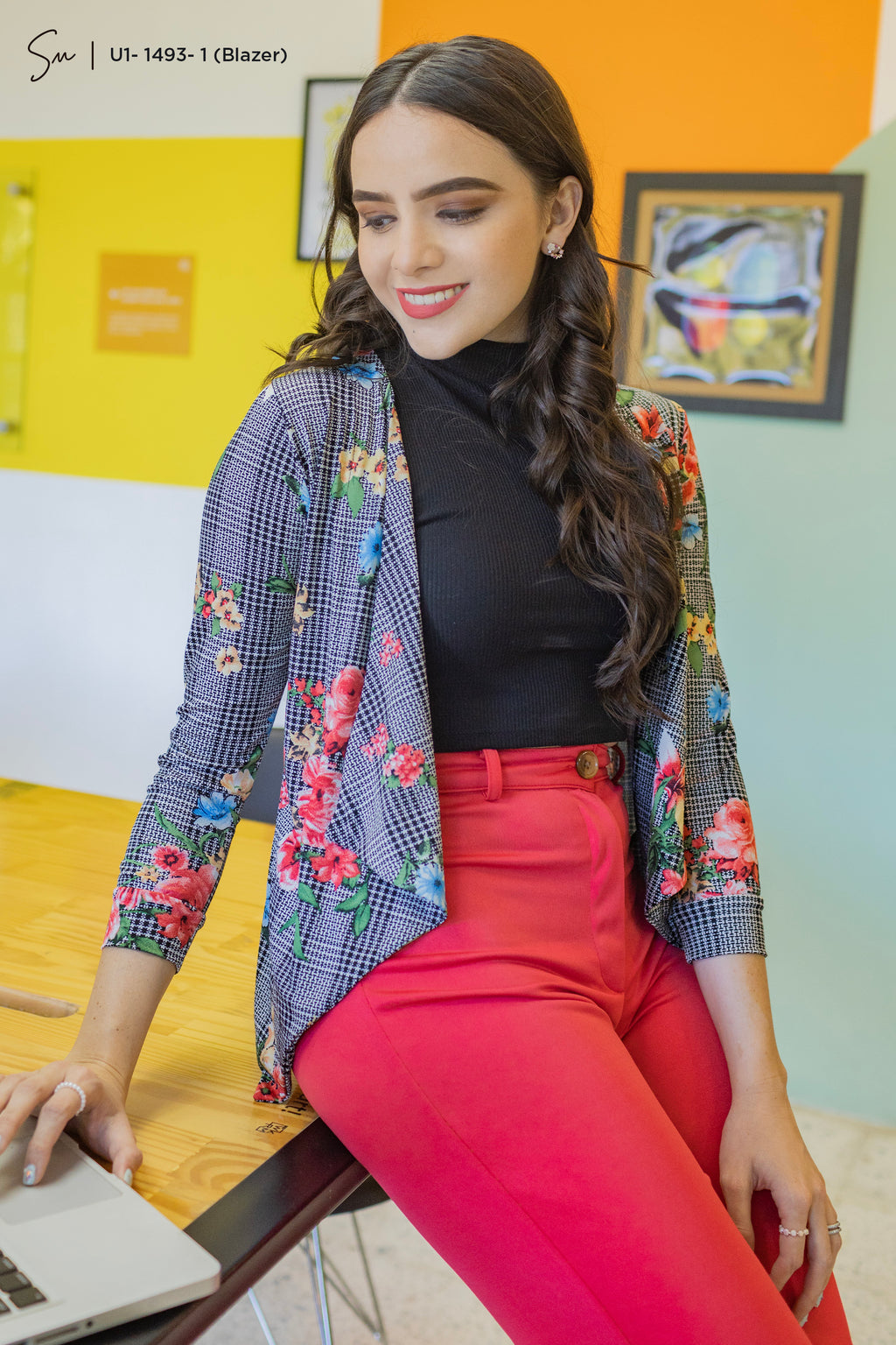 Blazer floral Stefany U1-1493-1