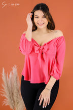 Blusa escote corazón U1-2781
