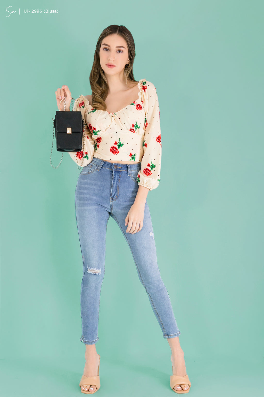 Blusa escote corazón Stefany U1-2996