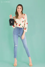 Blusa escote corazón Stefany U1-2996