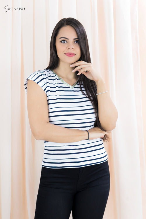 Blusa de Rayas U1-3033