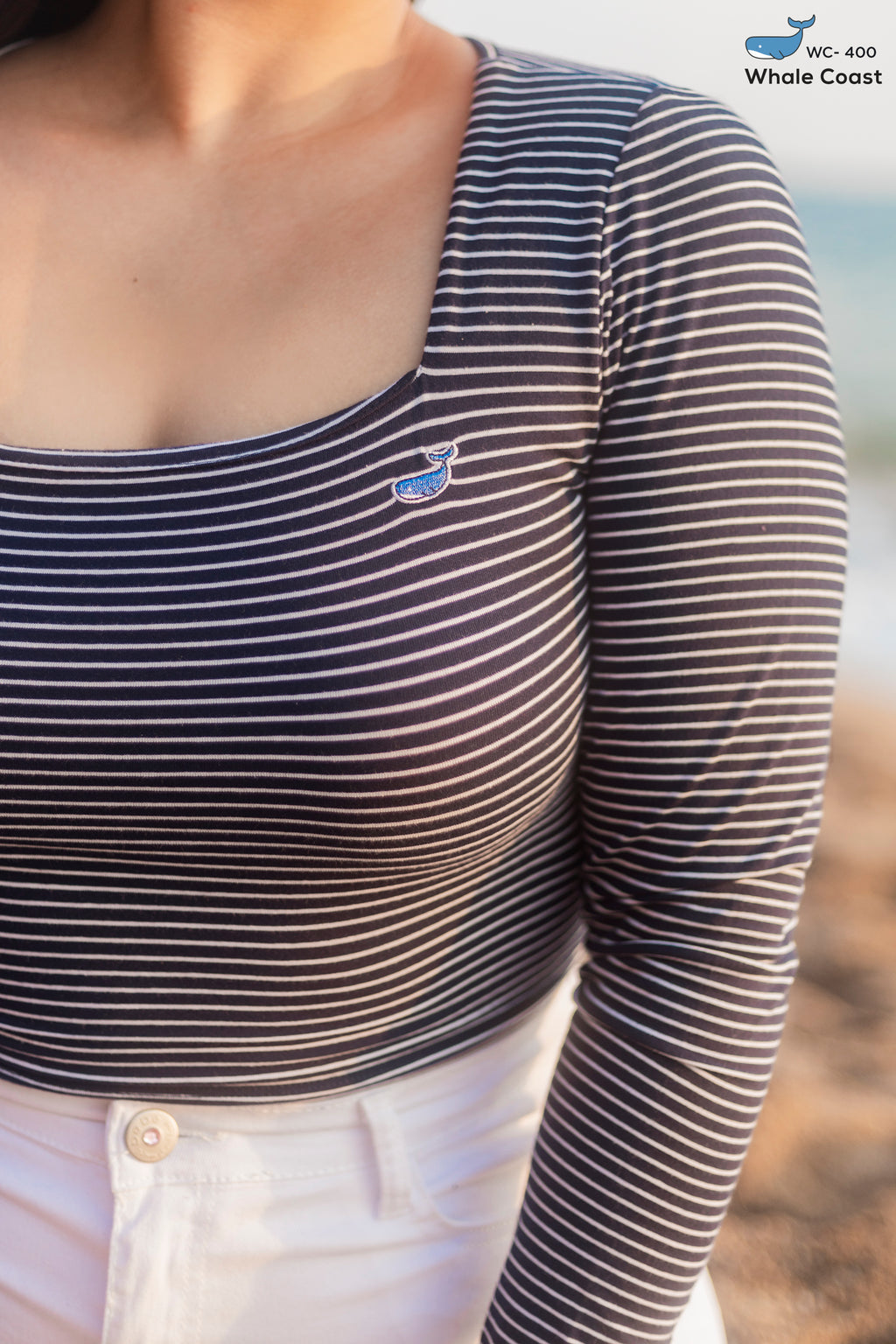 Blusa manga larga de rayas WC- 400