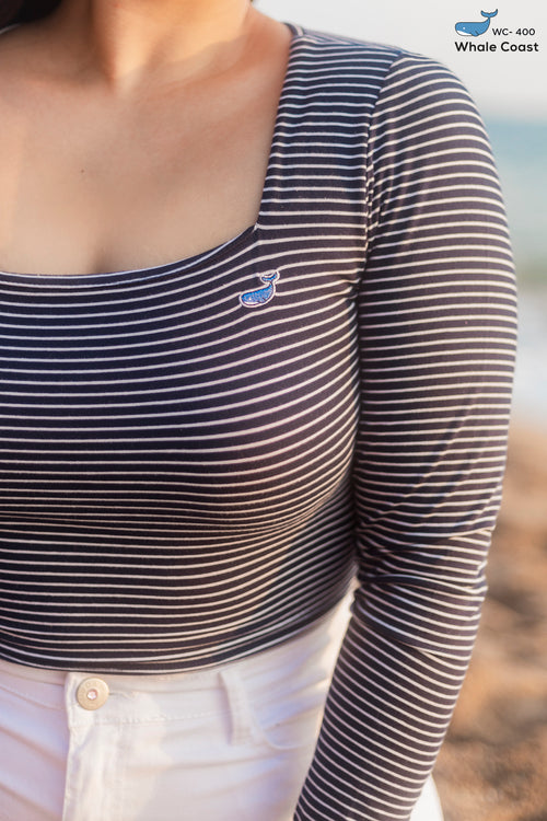 Blusa manga larga de rayas WC- 400